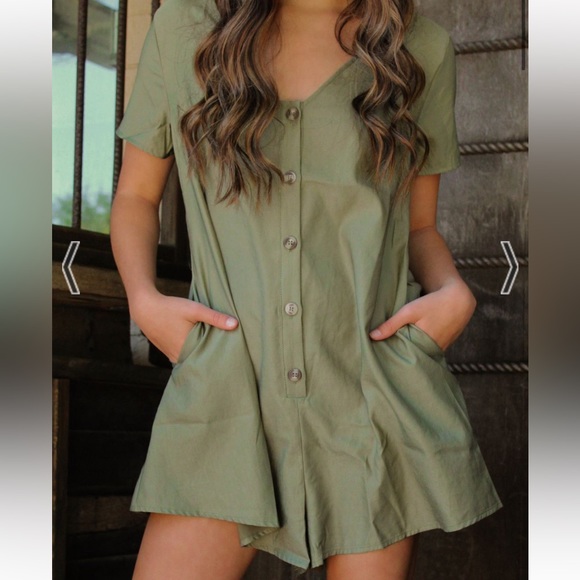 NWT Olive Romper - ShopHopes - Picture 3 of 4